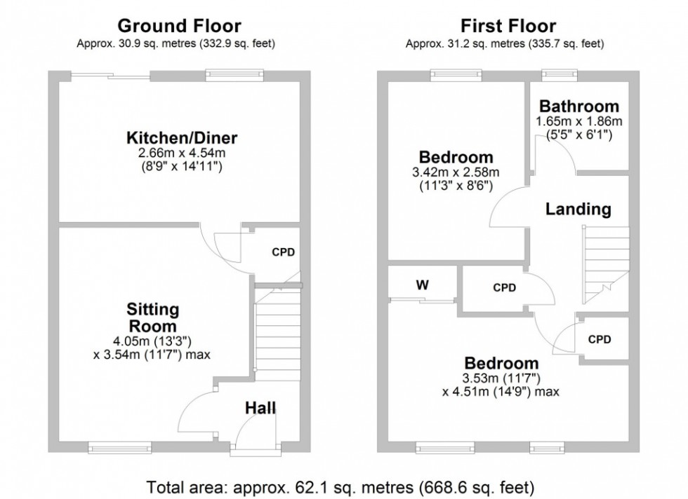 Floorplan for Mulberry Close,  Leamington Spa, CV32