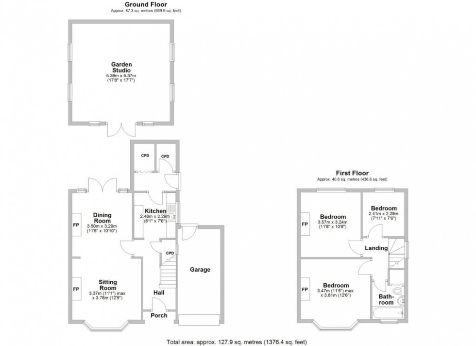 Floorplan for Kinross Road,  Leamington Spa, cv32