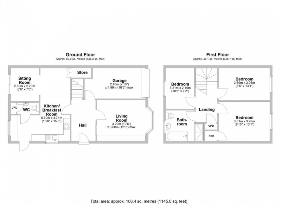 Floorplan for Ravensdale Avenue,  Leamington Spa, CV32