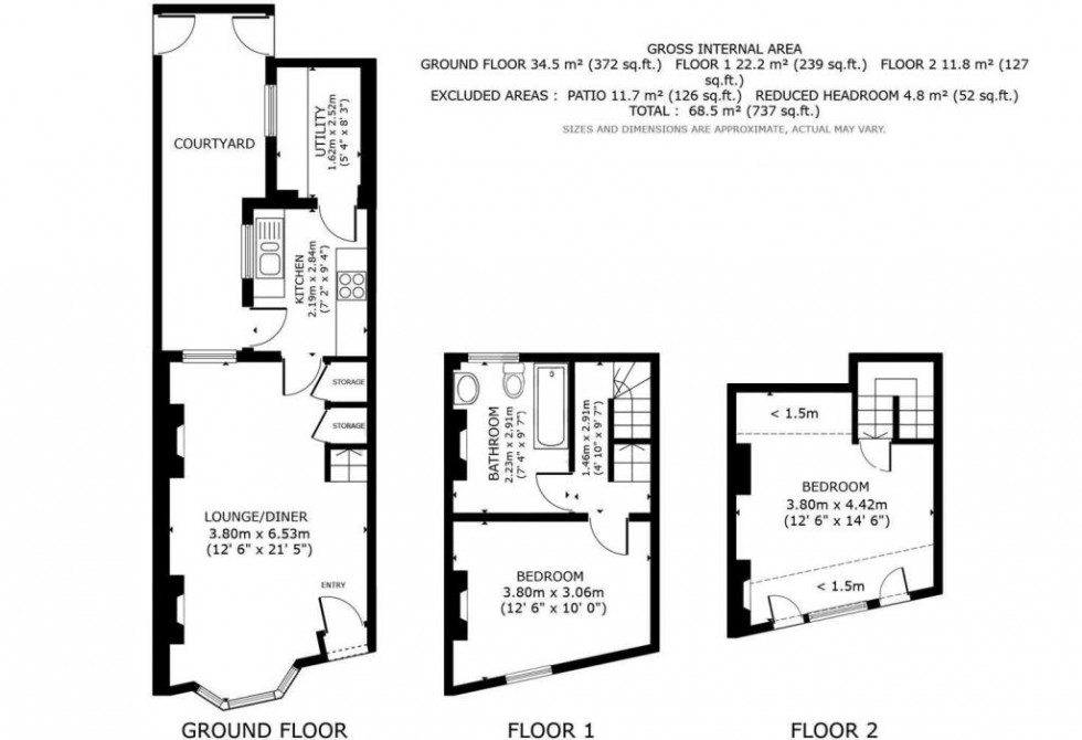 Floorplan for cross street Cross Street,  Leamington Spa, CV32