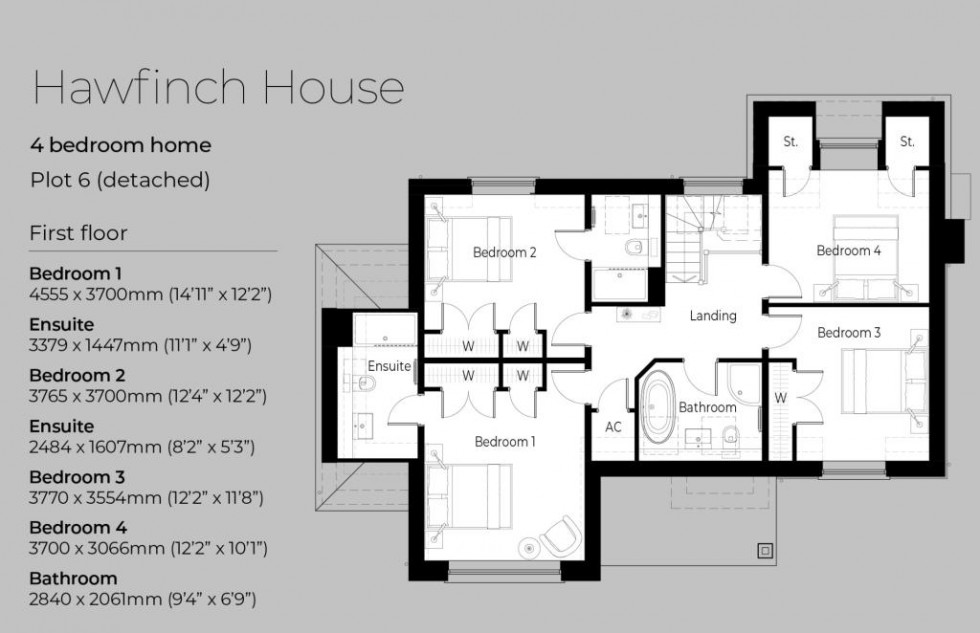 Floorplan for Hawfinch House Hawfinch House, Owlswick, Owlswick, HP27