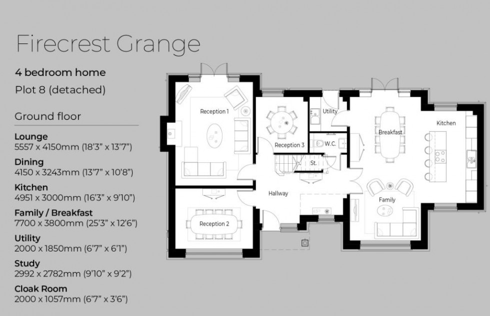 Floorplan for Firecrest Grange Firecrest Grange, Owlswick, Owlswick, HP27