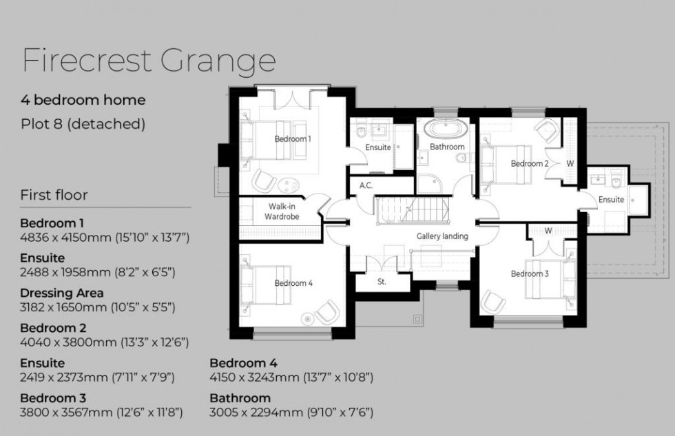 Floorplan for Firecrest Grange Firecrest Grange, Owlswick, Owlswick, HP27