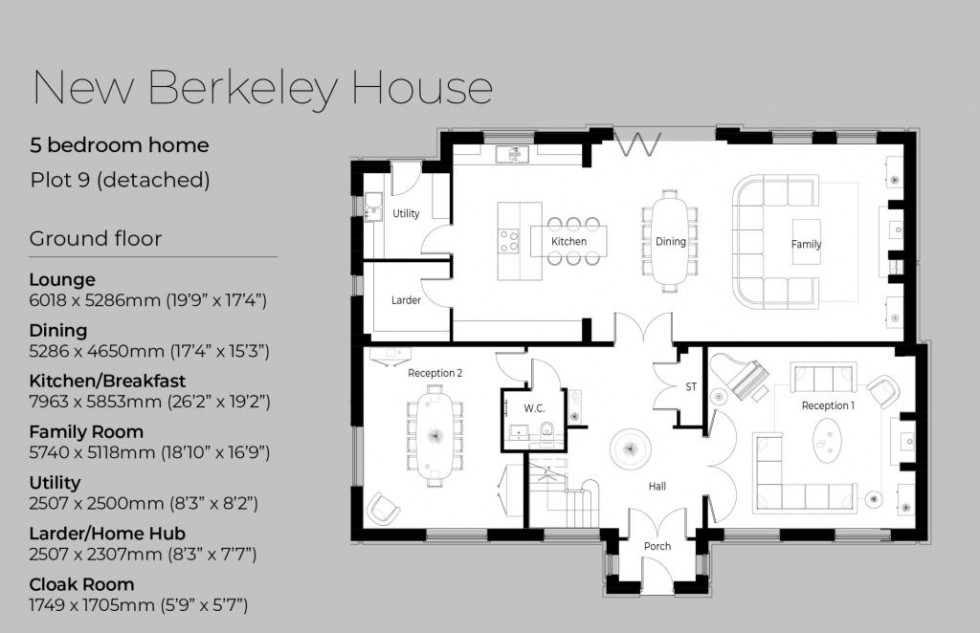 Floorplan for New Berkeley House New Berkeley House, Owlswick, Owlswick, HP27