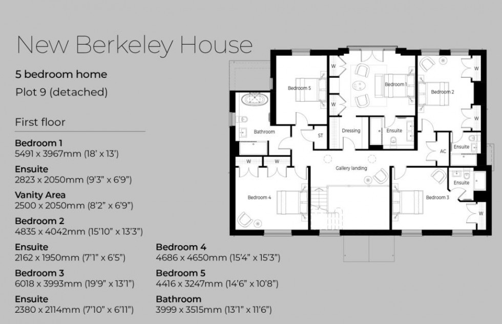 Floorplan for New Berkeley House New Berkeley House, Owlswick, Owlswick, HP27