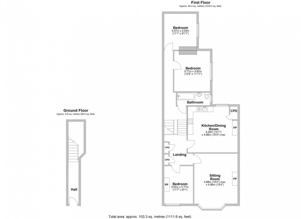 Floorplan for Avenue Road,  Leamington Spa, CV31