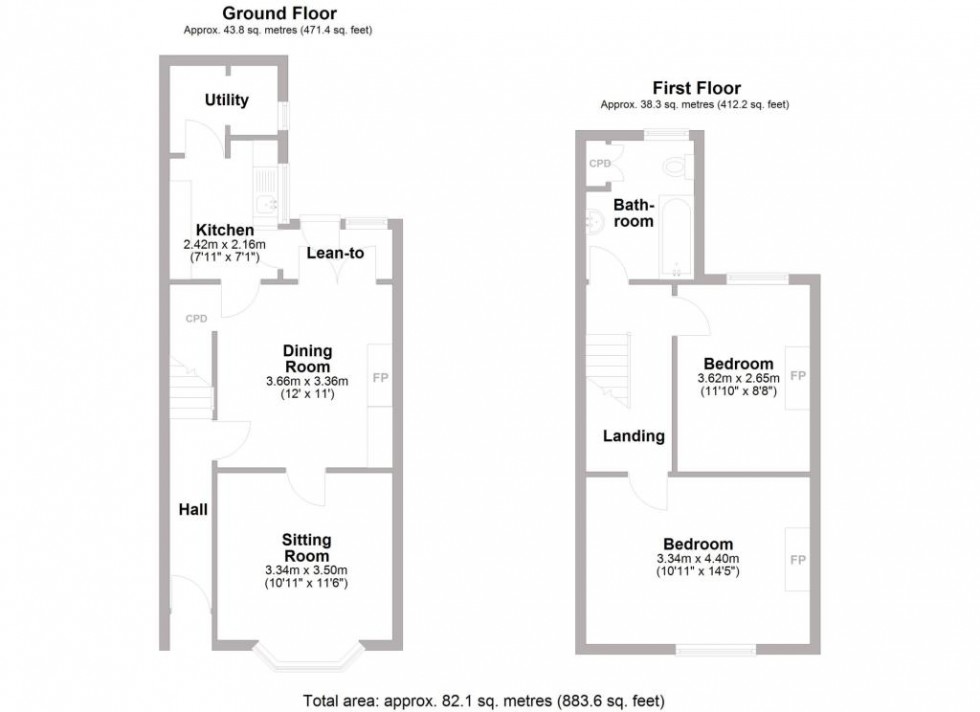 Floorplan for Glebe Place,  Leamington Spa, CV31