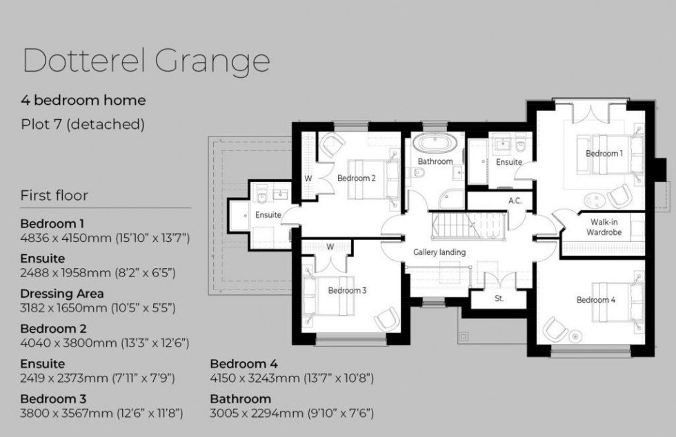 Floorplan for Dotterel Grange Dotterell Grange, Owlswick, Owlswick, HP27