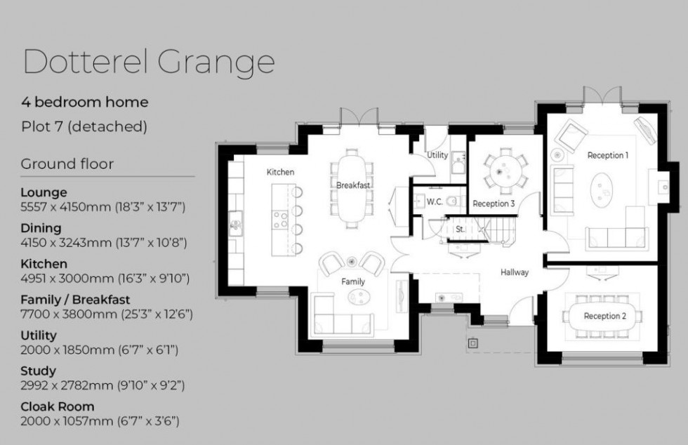 Floorplan for Dotterel Grange Dotterell Grange, Owlswick, Owlswick, HP27