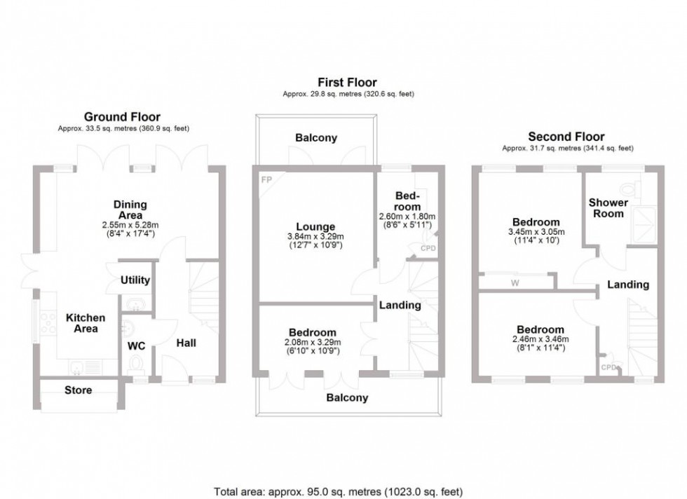 Floorplan for St. Pauls Court,  Leamington Spa, CV32