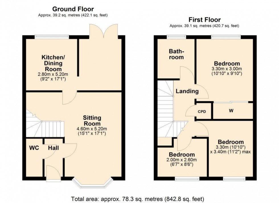 Floorplan for Rosewood Crescent,  Leamington Spa, CV32