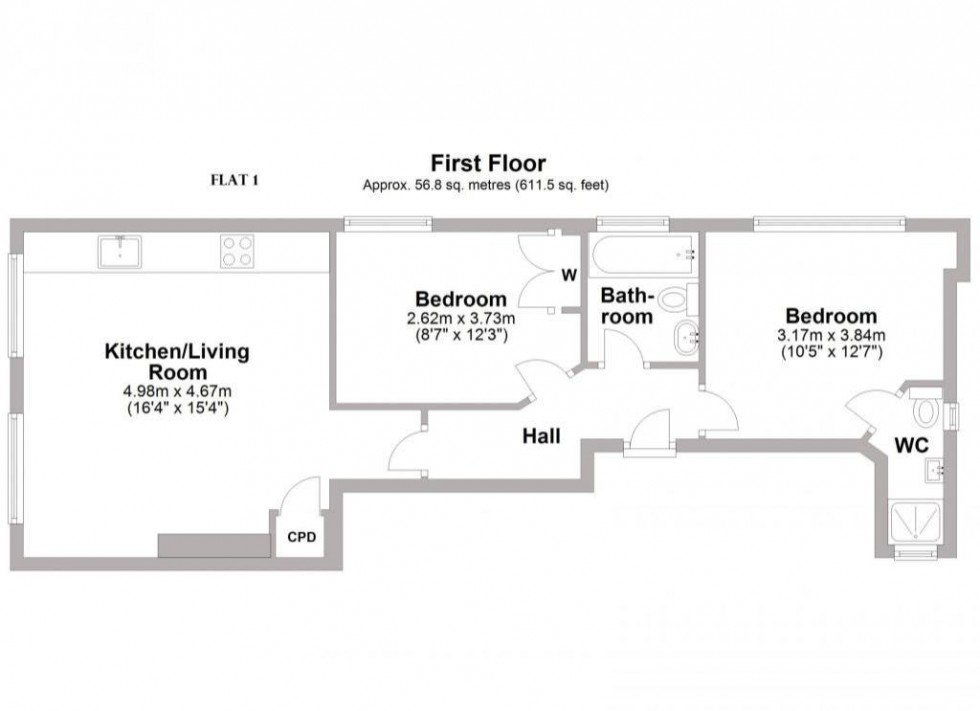 Floorplan for 2 Park Street,  Leamington Spa, CV32