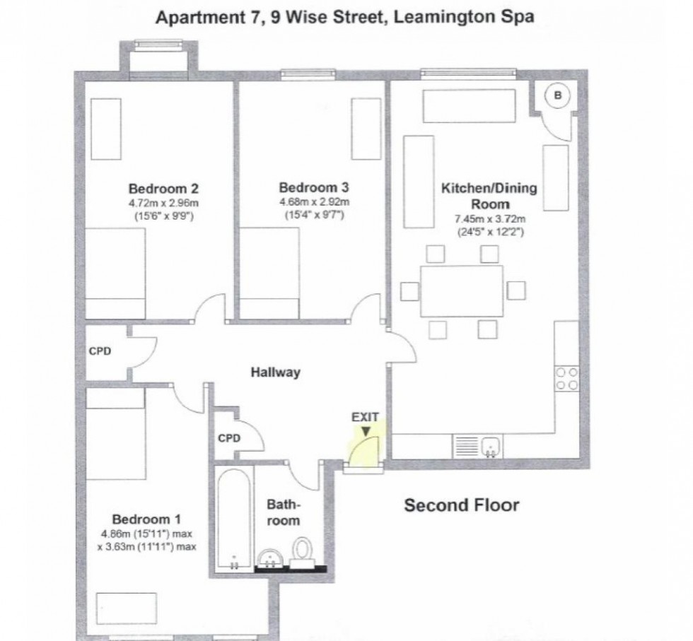 Floorplan for 9 Wise Street,  Leamington Spa, CV31