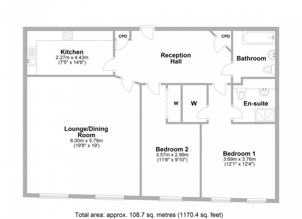 Floorplan for The Glass House, Windsor Street, Leamington Spa, CV32